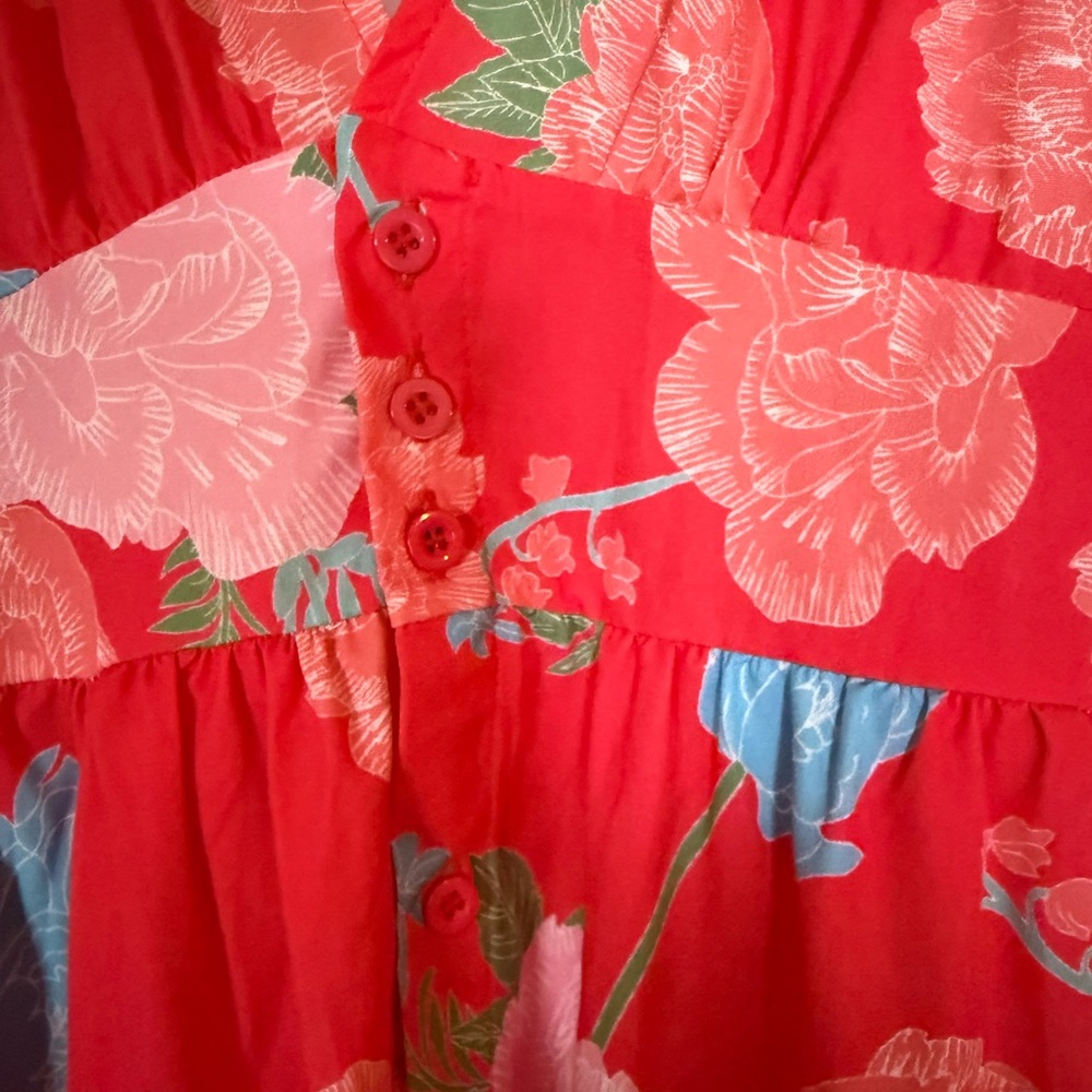 NWT | Made with Love ❤️ Floral Red Maxi Dress | Women’s Large - Picture 4 of 7
